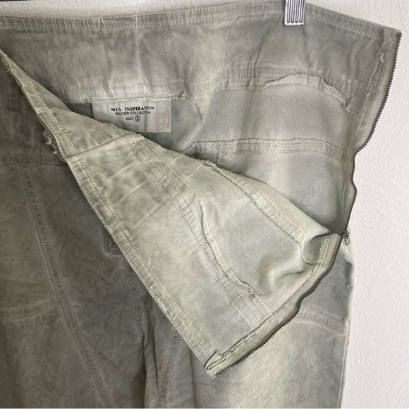 Mia Inspiration Womens Crop Pants Gray Side Zip Pockets Size 3 - Picture 11 of 12